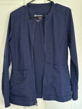 Grey's Anatomy Women's Navy Zip Scrub Jacket